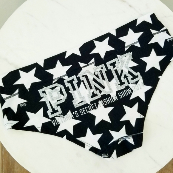 Victoria's Secret PINK Vintage Fashionshow Cotton Glitter Stars Panty NWT - Picture 5 of 12